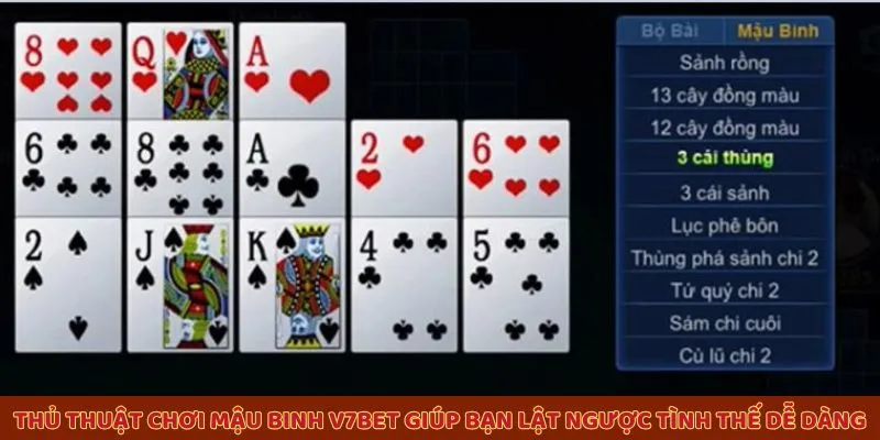 Thủ thuật chơi mậu binh V7BET giúp bạn lật ngược tình thế dễ dàng